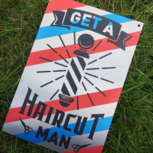 Aluminium muurdecoratie haircut