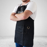 Kapper of barber schort denim deluxe