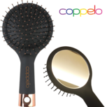 Coppelo - Haarborstel met spiegel - Ros&eacute;goud - compact model