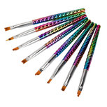 MollyLac ombr&eacute; penselenset - Rainbow 8 stuks