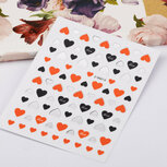 Nagelstickers love hartjes rood