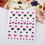 Nagelstickers love hartjes paars