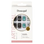 Donegal kunstnagels zwart - 24 stuks