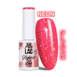 Gellak flash roze met glitters - AlleLac 6ml