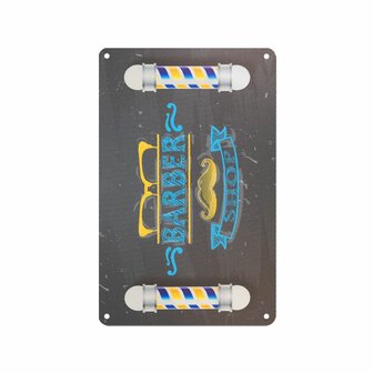 Wanddecoratie bord Barberpole