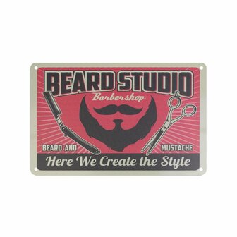 Baard decoratie bord