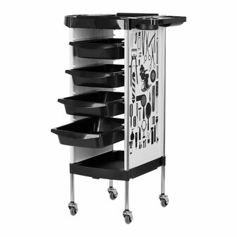 Gabbiano barber trolley wit met opdruk model x11-9