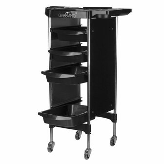 Gabbiano kappers trolley fx11-2 met stalen frame, rubberen wielen en abs kunststof.