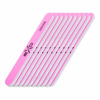 EXO buffer polijstvijl roze grit 320/400 - 10 stuks 