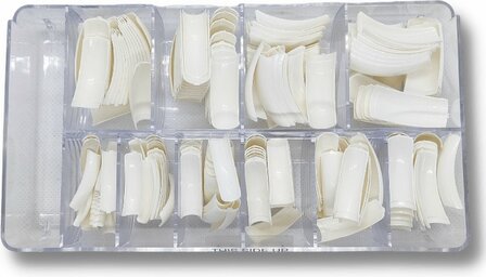 french manicure nageltips 250 stuks in 10 formaten.