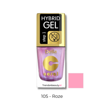 Hybrid gel nagellak zonder lamp 105 Roze