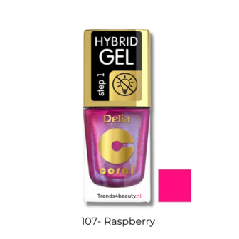 Hybrid gel nagellak zonder lamp 107 Raspberry