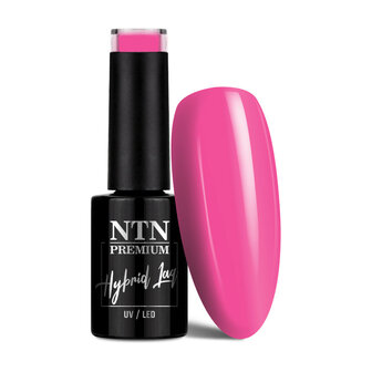 Hybrid gellak in de kleur candy neon roze. Voor gebruik onder de nagellamp.