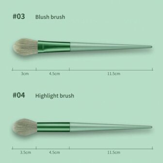 Ecarla - Make up kwastenset - 13 delig - Brons