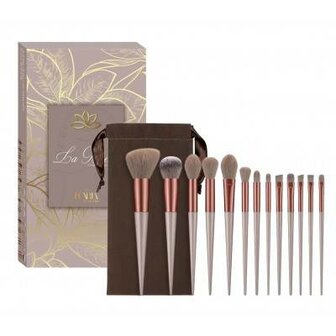 Ecarla - Make up kwastenset - 13 delig - Brons