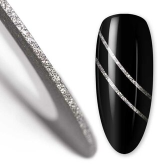 Nagel striping tape - Zilver glitter