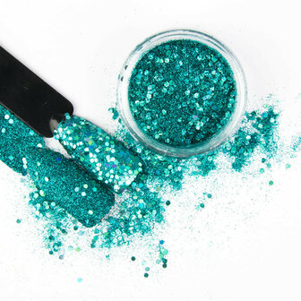 Oceania effect 1gr - Groene nail art glitters