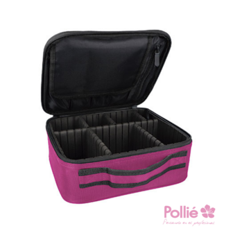 Cosmetica koffer in de kleur roze/fuchsia van het Spaanse Pollie/Eurostil.