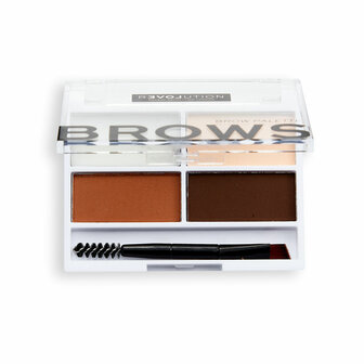 Makeup Revolution - Wenkbrauw palette medium bruin