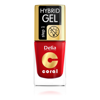 Delia cosmetics hybrid gel nagellak klassiek rood voor gebruik met top coat