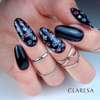 zwarte gellak met glossy of matte top coat