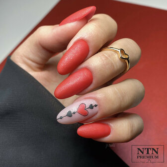 rood met glitter voorbeeld op nagels