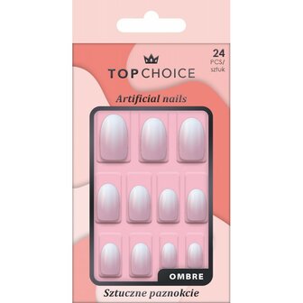 French ombre kunstnagels oval (24 stuks)