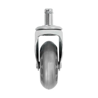 Zilveren skatewiel ABEC-7 (63mm) - PU coating + ijzeren kern, vooraanzicht