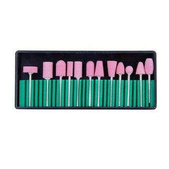 Stenen Freesbitjes voor Nagelstyling - 12-delige Set