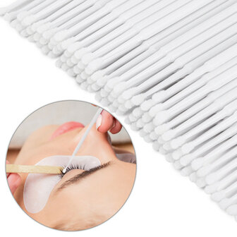 Microbrushes Wit - Vezelvrije Precision Borstels 100 stuks