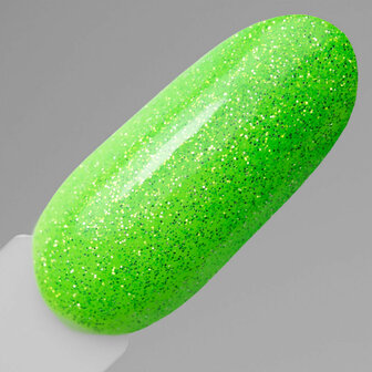 neon groene flash gellak op nageltip