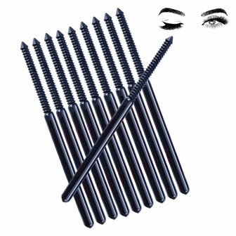 Fortune Wimper- en Wenkbrauw applicator, kunststof, set van 10 stuks