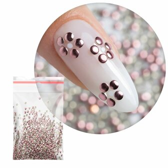 NTN Premium ShinePins Ros&eacute;goud - Ronde Metallic Nail Art Studs