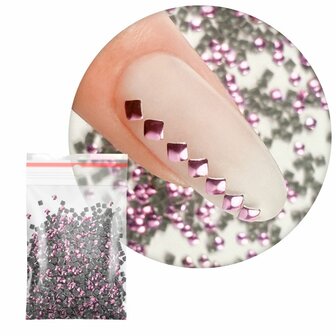 NTN Premium ShinePins Lichtpaars - Vierkante Nail Art Studs