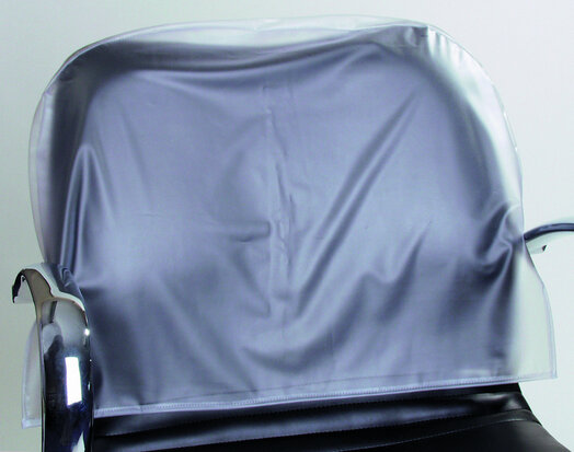 Beschermhoes van pvc voor kappersstoelen.