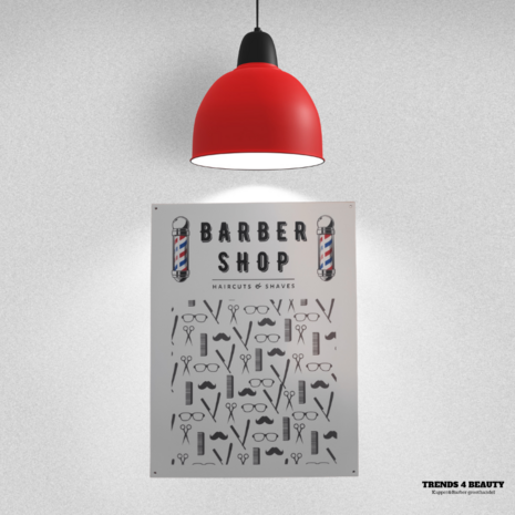 Wandbord barbershop emblemen