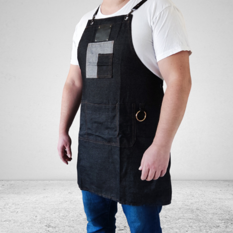 Kapper of barber schort denim deluxe