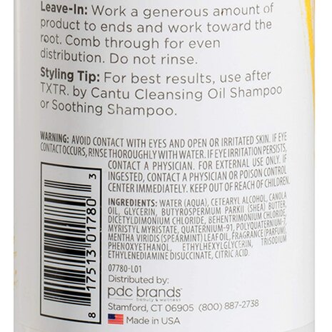 TXTR by cantu hydrating conditioner ingredienten.