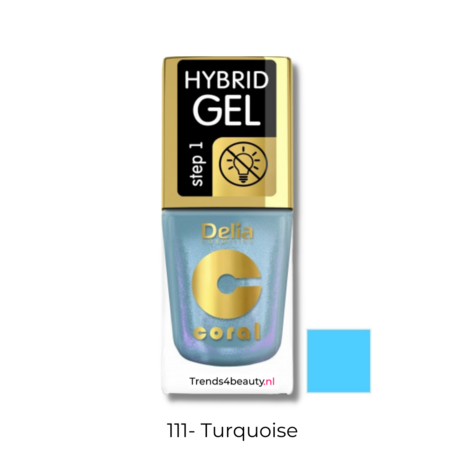 Hybrid gel nagellak zonder lamp 111 Turquoise