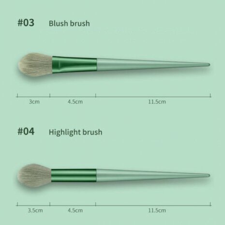 Ecarla - Make up kwastenset - 13 delig - Brons
