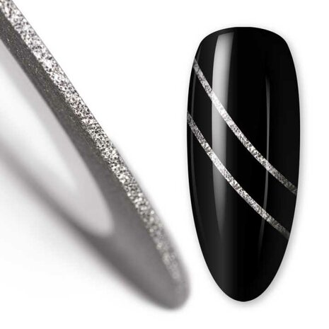 nagel striping tape voor nail airt zilver glitter