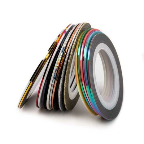 voorbeelden kleuren nail art striping tape