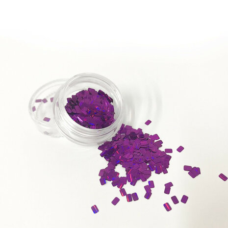 paarse nail art flakes