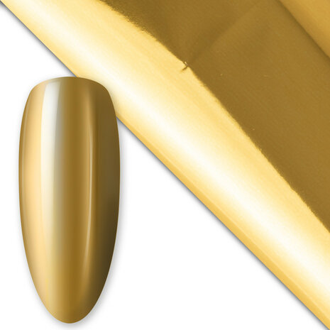 nagelfolie brons metallic op hele nagel.