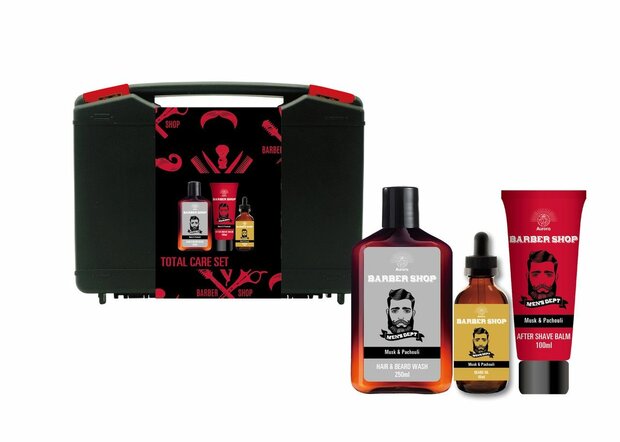aurora baard verzorging set met shampoo, olie en balsem
