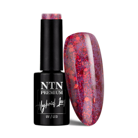 NTN Premium gellak  - Kersen met rode glitter nr 206