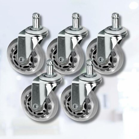 Skate wielen voor salonmeubilair 5 stuks