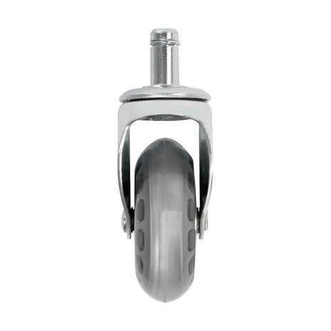 Zilveren skatewiel ABEC-7 (63mm) - PU coating + ijzeren kern, vooraanzicht