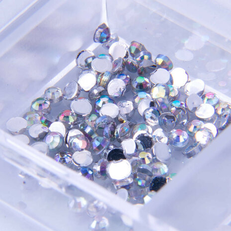 Close-up van de nagel strass steentjes.