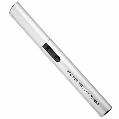 De Tondeo Eco Mini Trimmer zilver op een schone achtergrond.